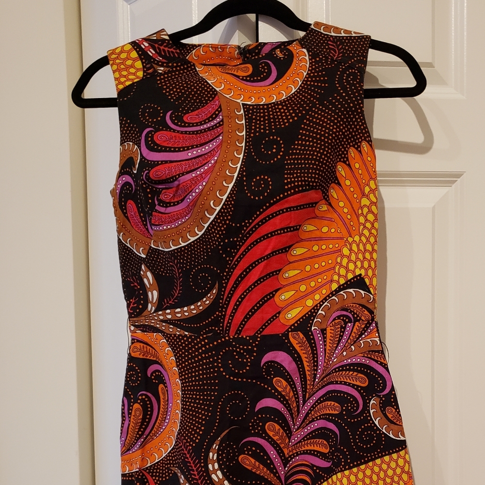 Unique VINTAGE Multi-Colored Sheath Dress
